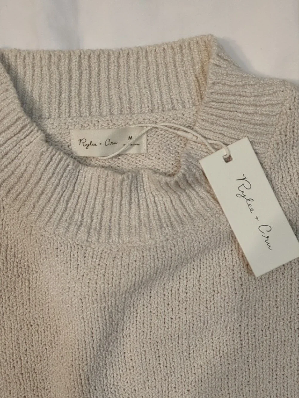 Rylee + Cru Soft Cream Mockneck Sweater